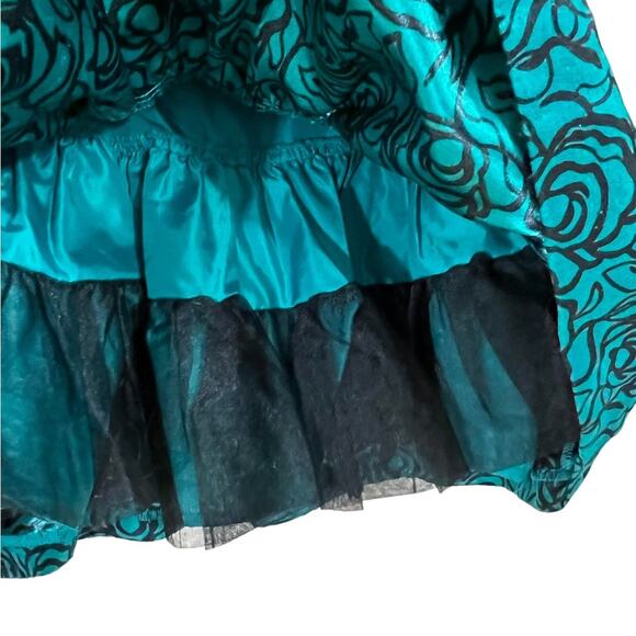 Gymboree green floral taffeta dress TODDLER SIZE 3T fancy formal holiday - Picture 5 of 5